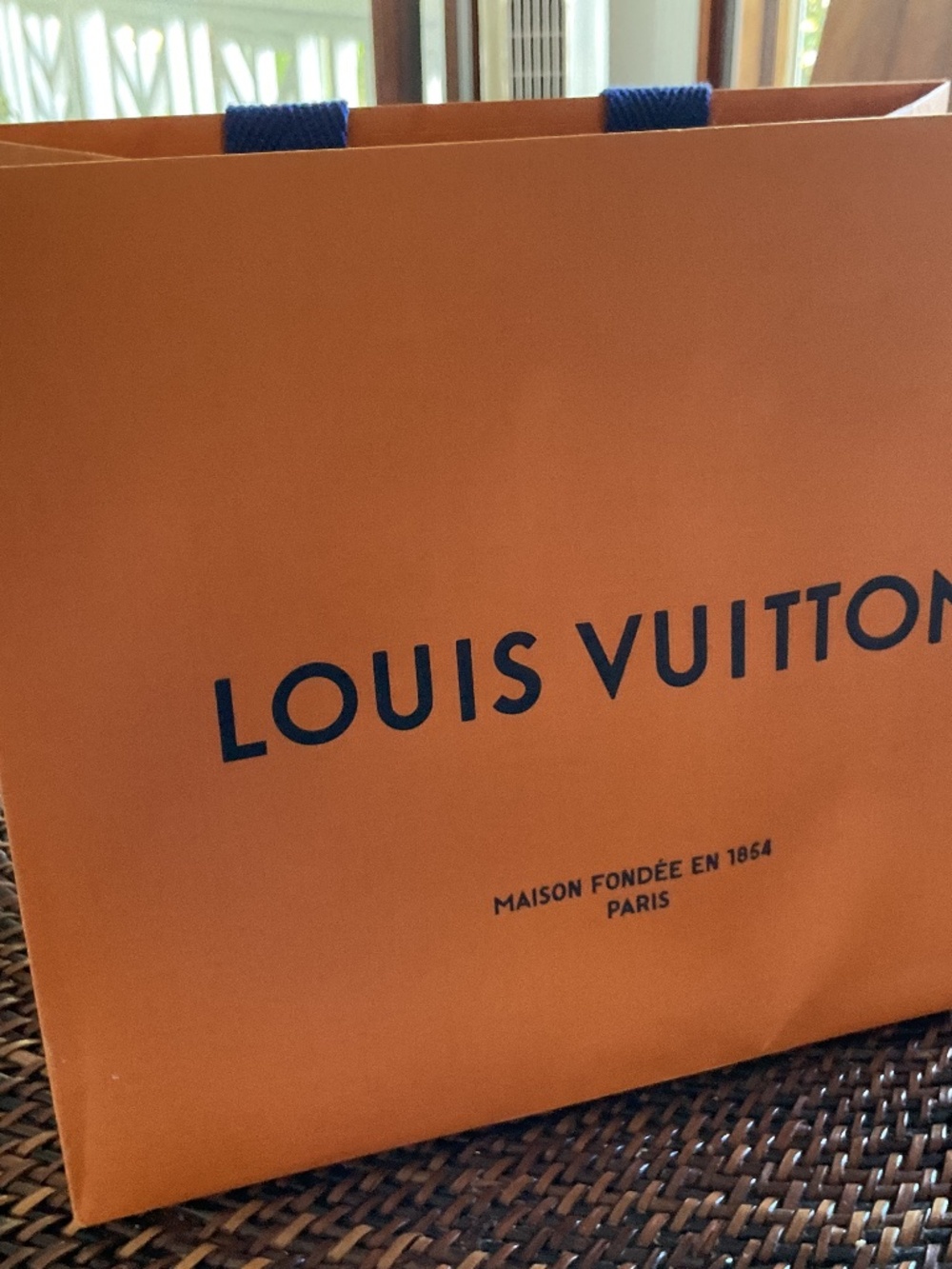Louis Vuitton Small Orange Paper Shopping/Gift Bag